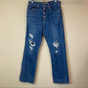 J. CREW Point Sur Denim High-Rise Stacker Jean F9289 Button-Fly